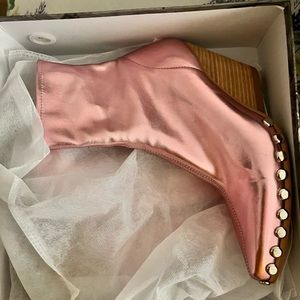 Jeffrey Campbell pink metallic boots
